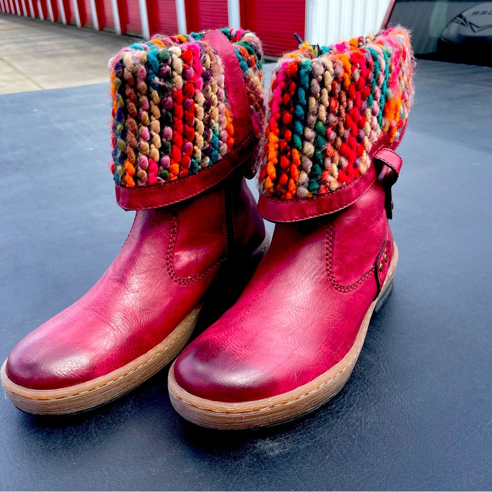 RIEKER WOMEN'S Z6798-35 ROLL-DOWN WINTER BOOTS SIZE 40 EU / 9 US - MSRP $154.95